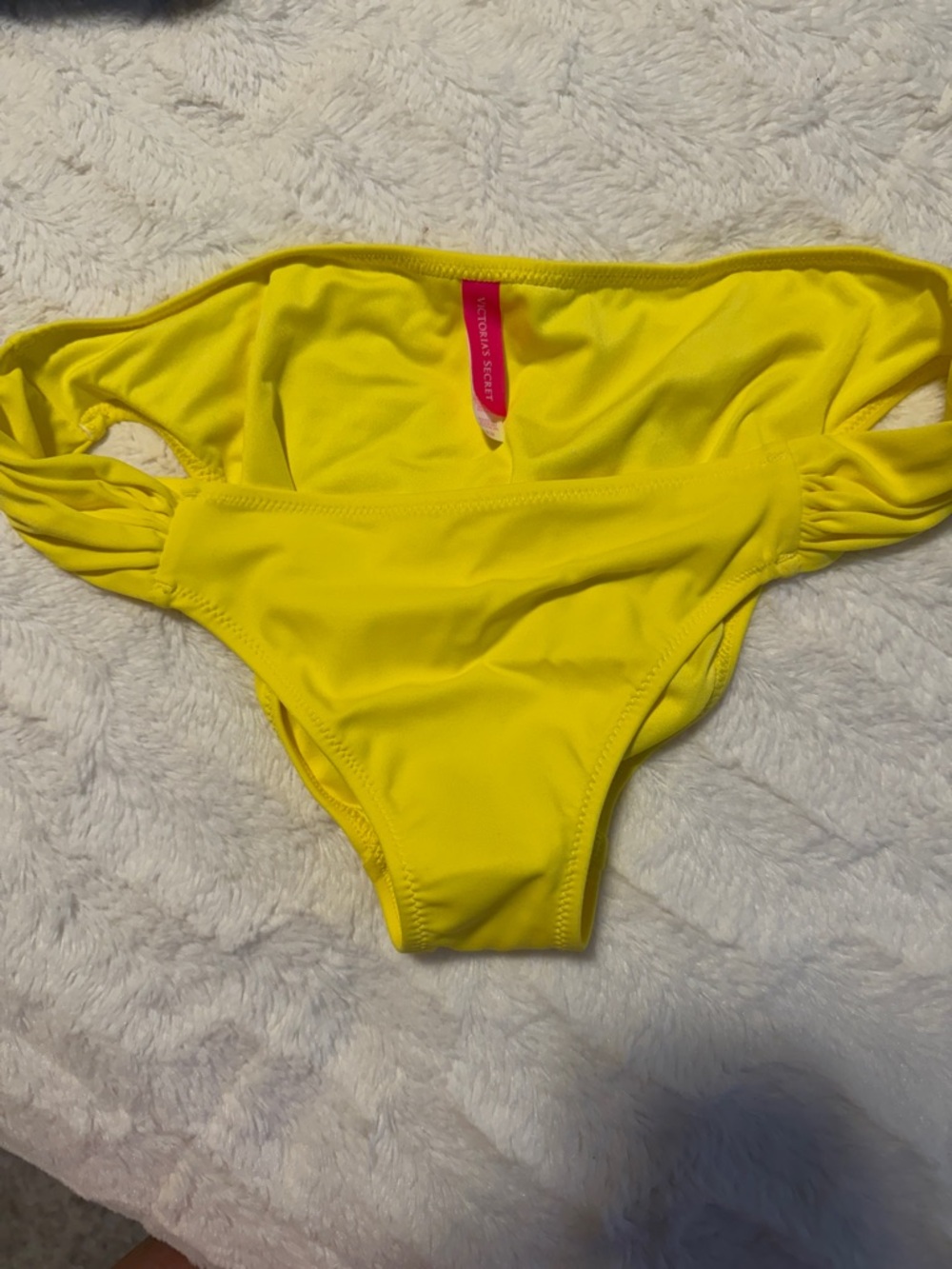 Victoria's Secret Yellow Ruched-Side Bikini Bottom